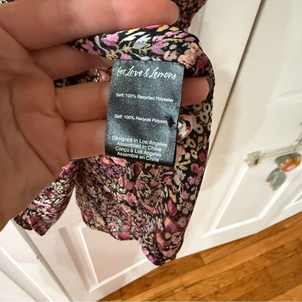 For Love & Lemons Grace Mini Dress in Multi M NWT Cottagecore Prairie Boho - Picture 7 of 10